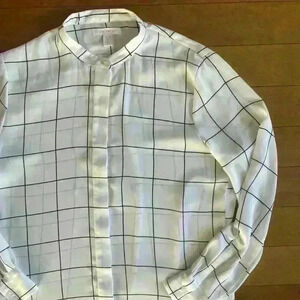 Joe Fresh | Shear black  & white stripe button down shirt size medium